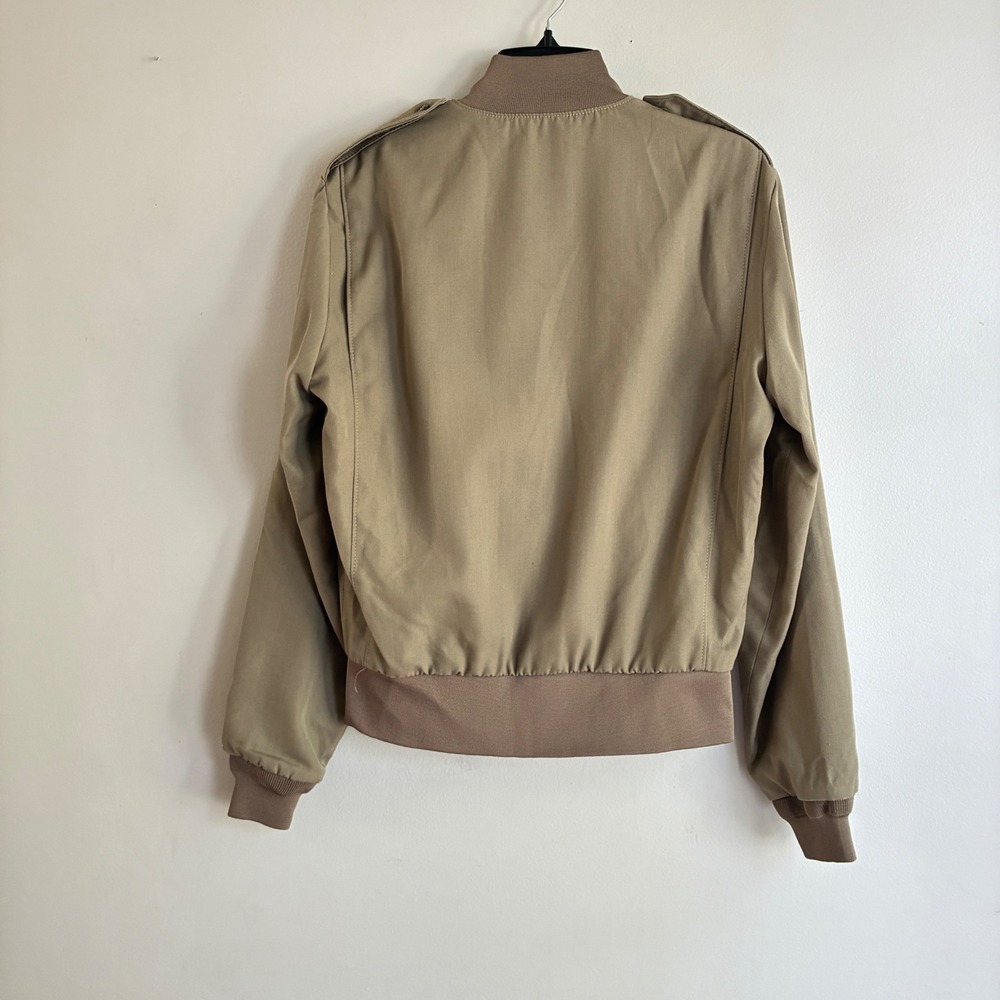 Vintage Neptune Garment Co Bomber Jacket Men 34 Long Tan USMC Approved Military - Picture 8 of 8